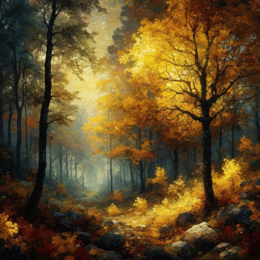 Autumn Leaves Generated by AI