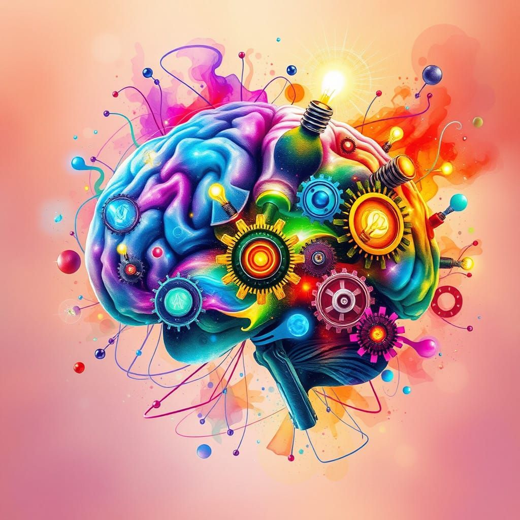 Electric Dreamscapes in Vibrant Watercolour