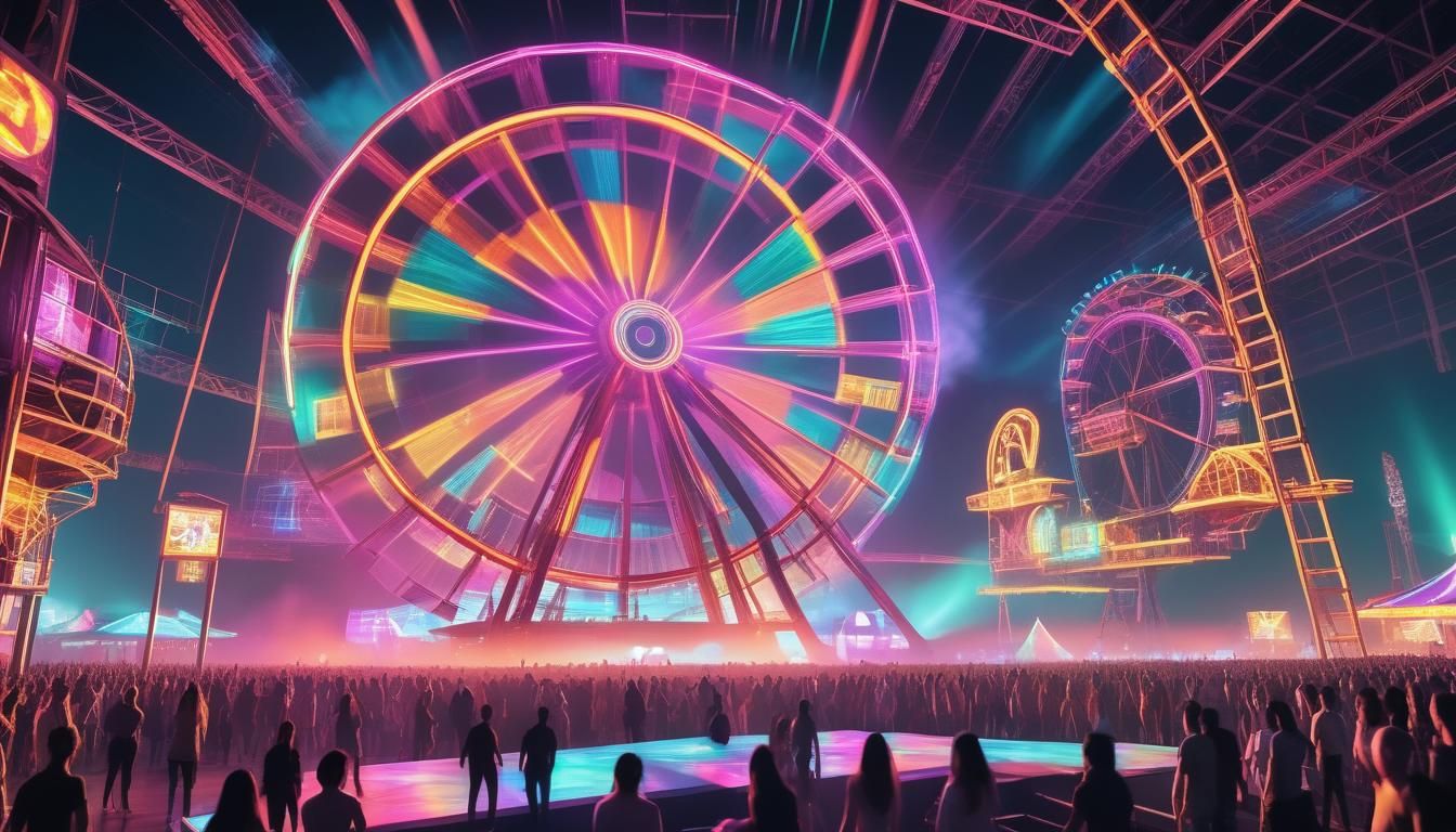 Sci-Fi Rave on Shipyard with Holographic Lightshow