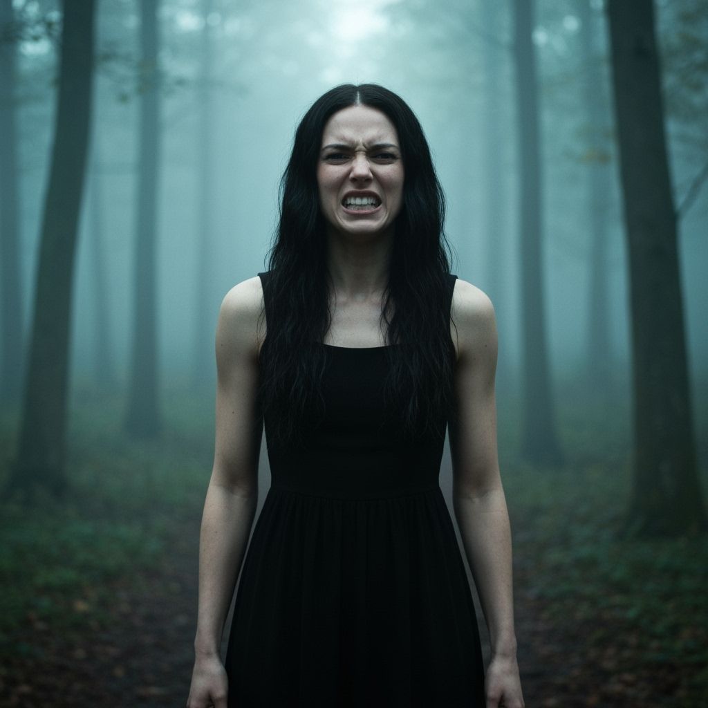 Ethereal Woman Displays Spectrum of Emotions