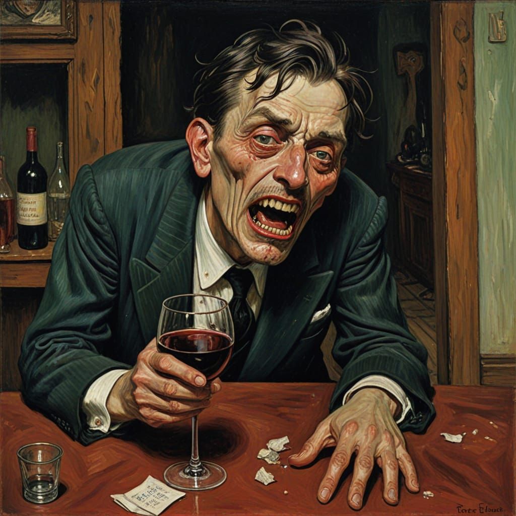 Surreal Scene of Lies and Wickedness