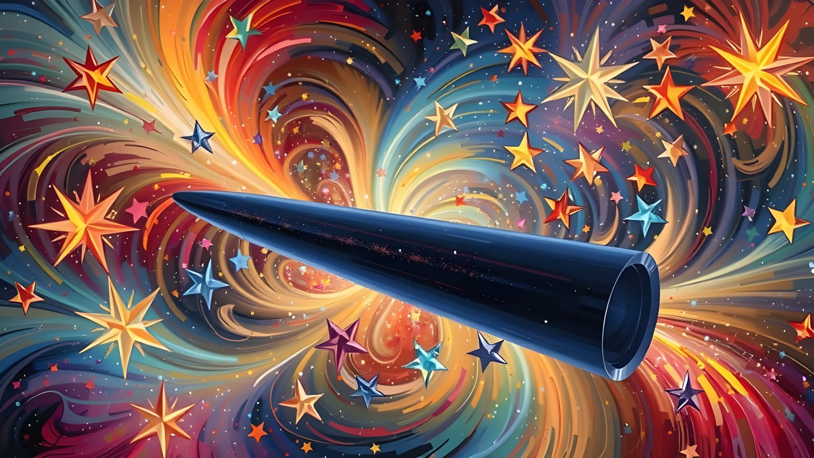 Abstract Expressionist Cylinder in Impasto Oil