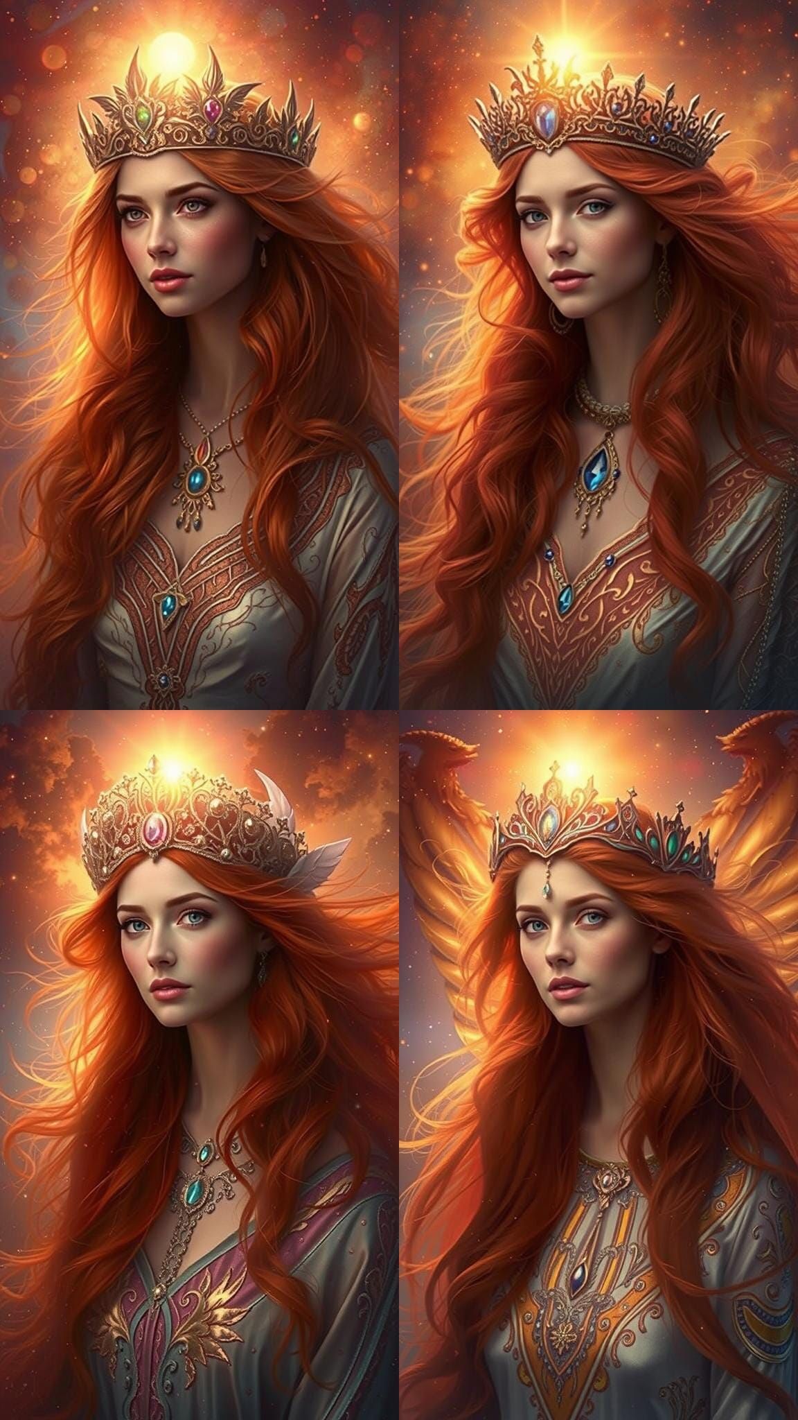 Portrait of a Woman with Halo Crown