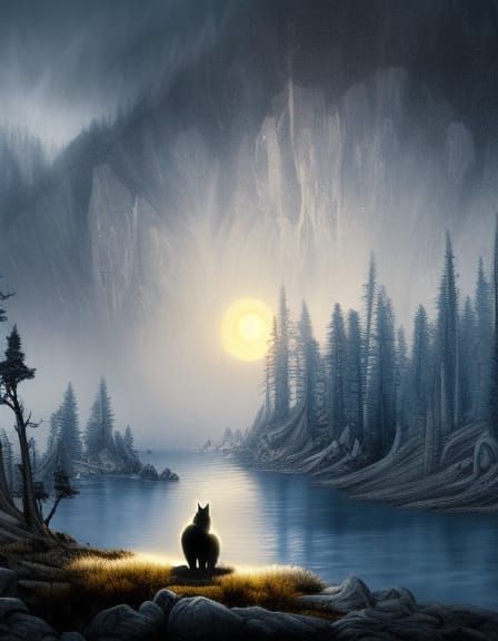 Lake Tahoe Night Horror: Lone Wolf Howling