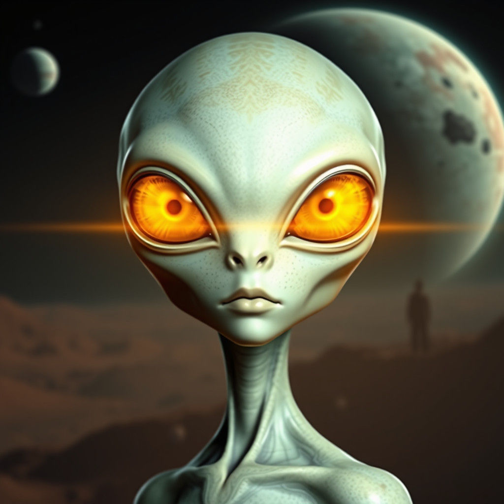 Martian Alien Woman: A Digital Art Fantasy