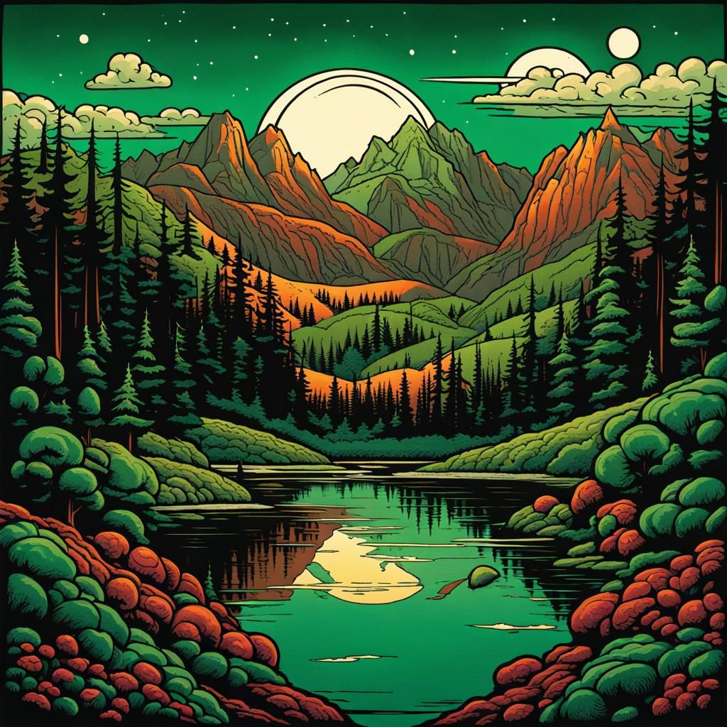 Abstract Emoji Landscape after Tim Doyle