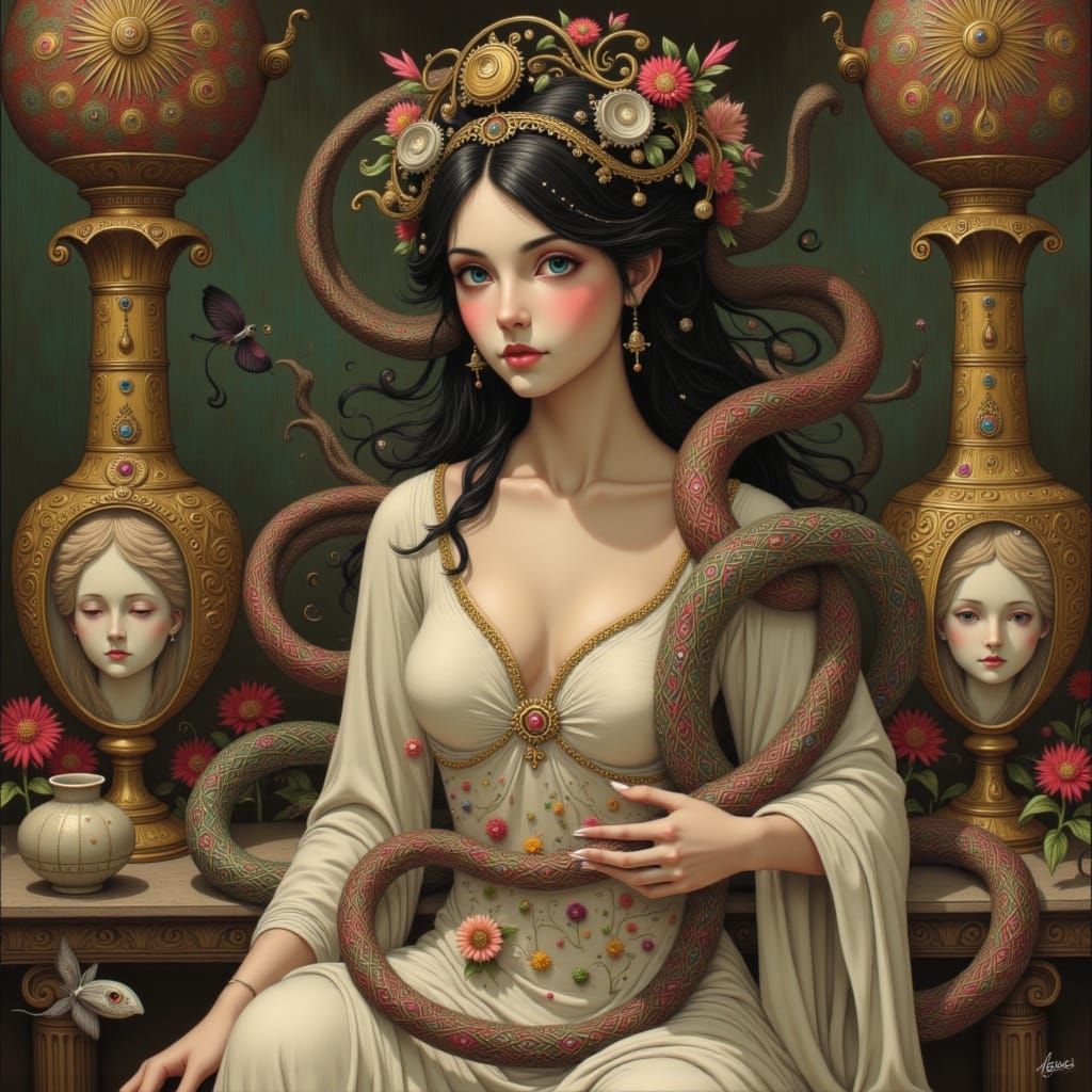 Agathos Daimon as Symbolist Serpent Deity