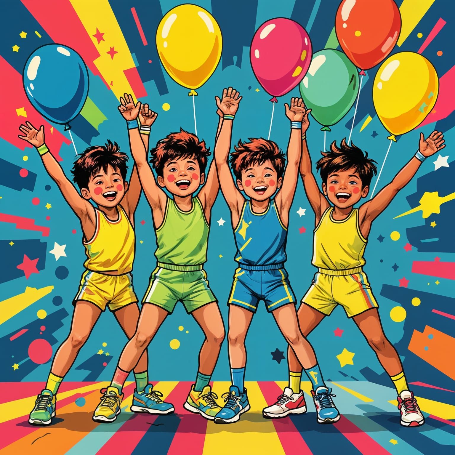 80s Gym Class Birthday Party Invitation