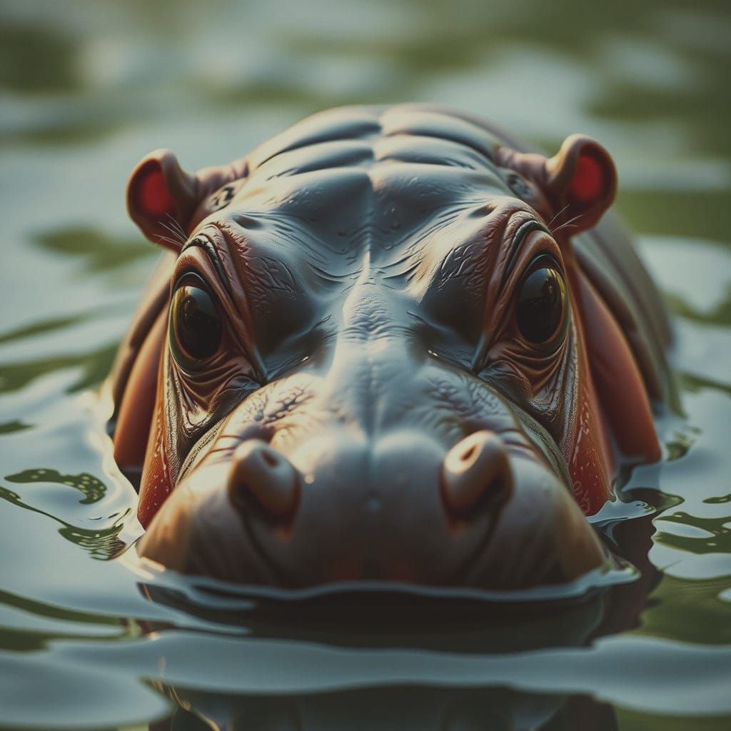 Stunning Cinematic Baby Hippo Masterpiece
