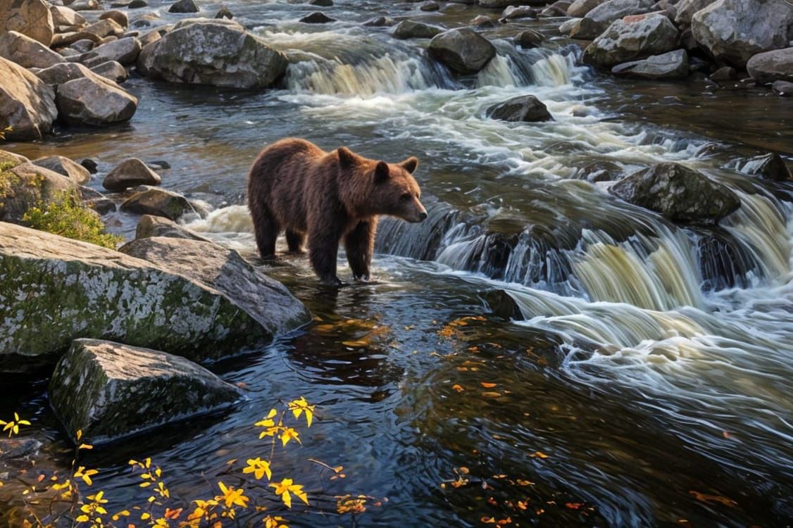 Autumn Colors Reflect on Blue Ridge River