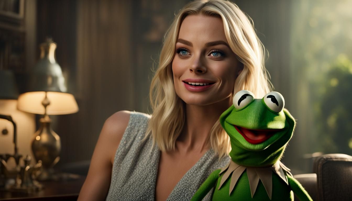 Margot Robbie and Kermit the Frog Chat