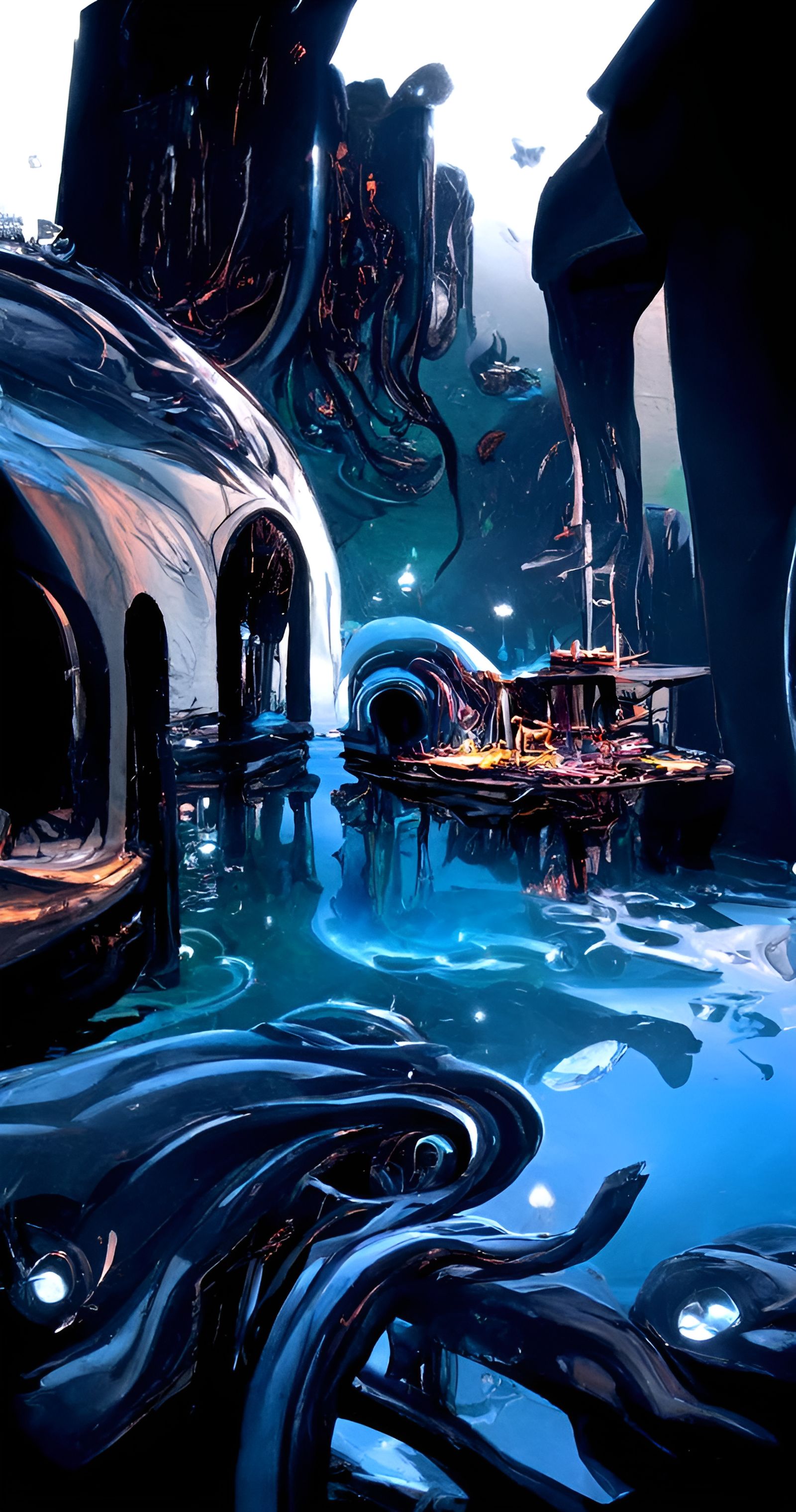 Underwater Alien Architecture: A Digital Masterpiece