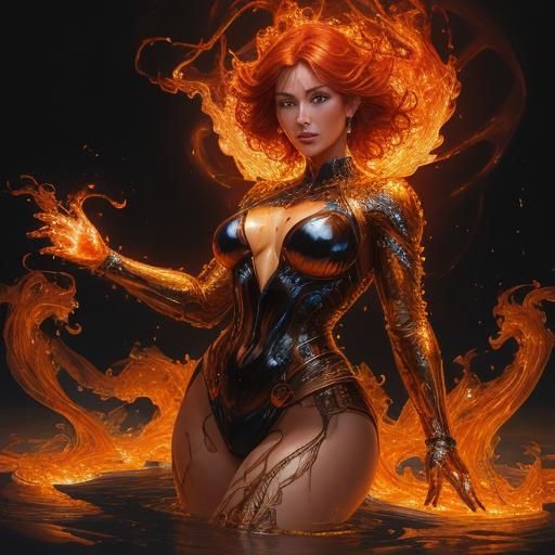Stunning Woman in Bodysuit, Hyperdetailed Fantasy Art