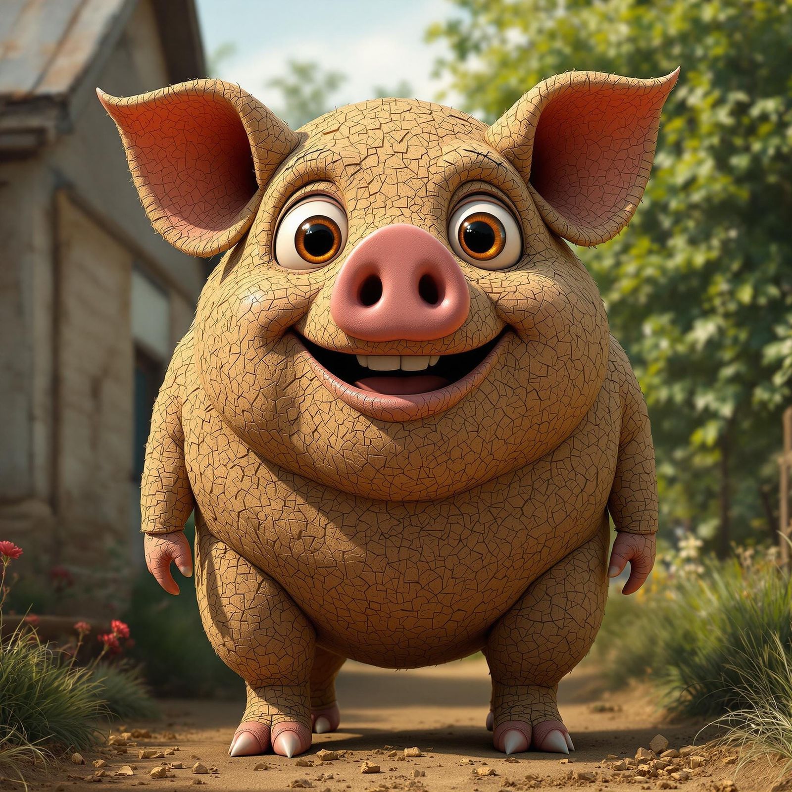 Vibrant Cork Pig in High-Definition 3D