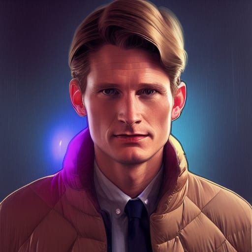 George McFly Portrait in Artstation Style