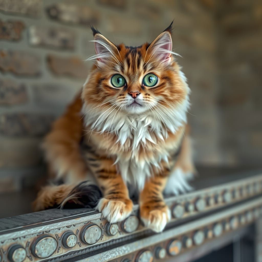 Exquisite Persian Cat Portrait in Dreamy 3D Style