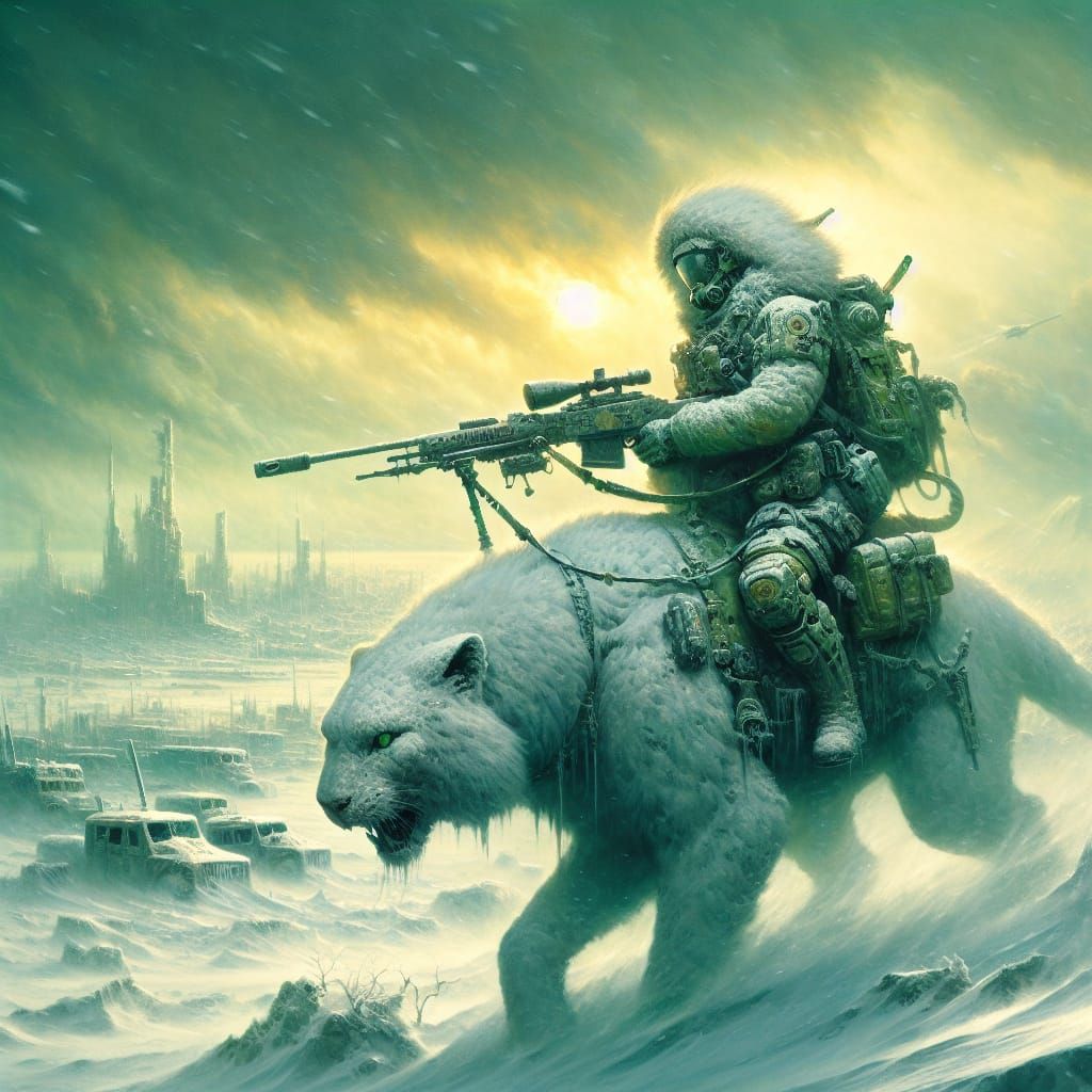 Giant Winter Blizzard Cat