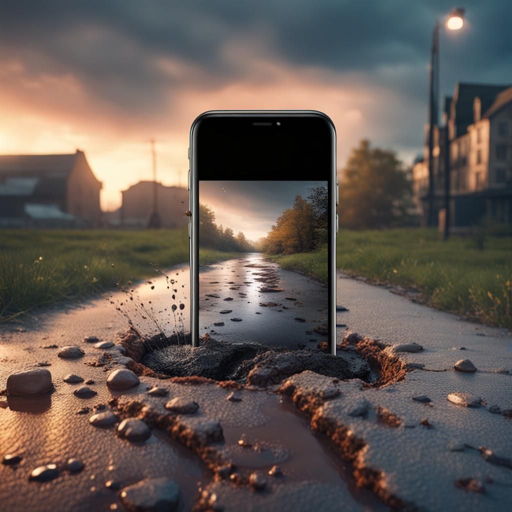 Photographing a Pothole with Phone: Professional Photography