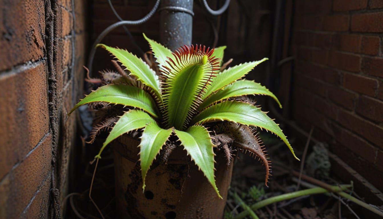 Venus Flytrap Flourishes in Dilapidated Chemical Plant