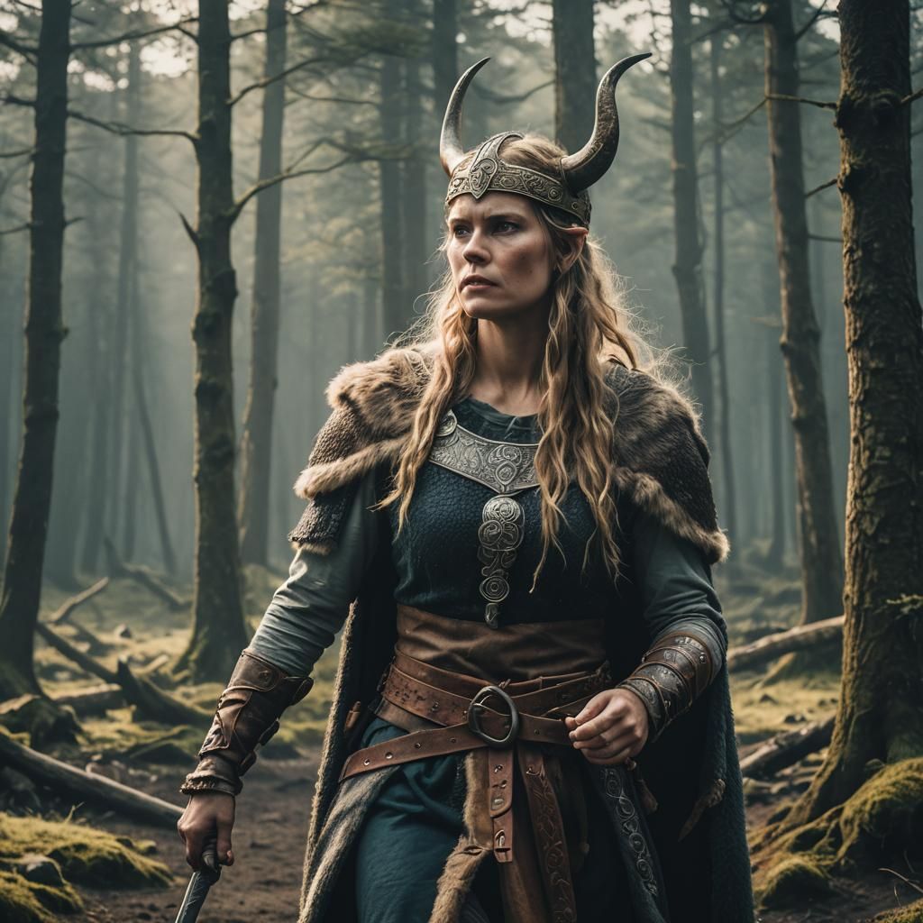 Epic Viking Queen in Cinematic Style