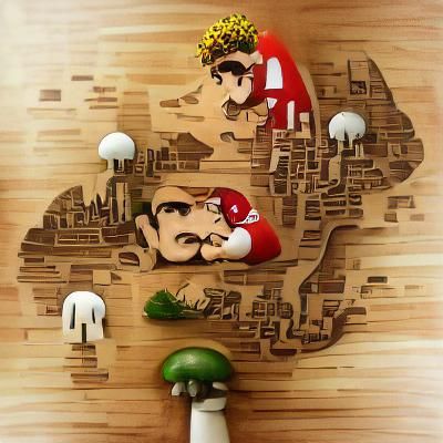Vibrant Mushroom Kingdom Scene