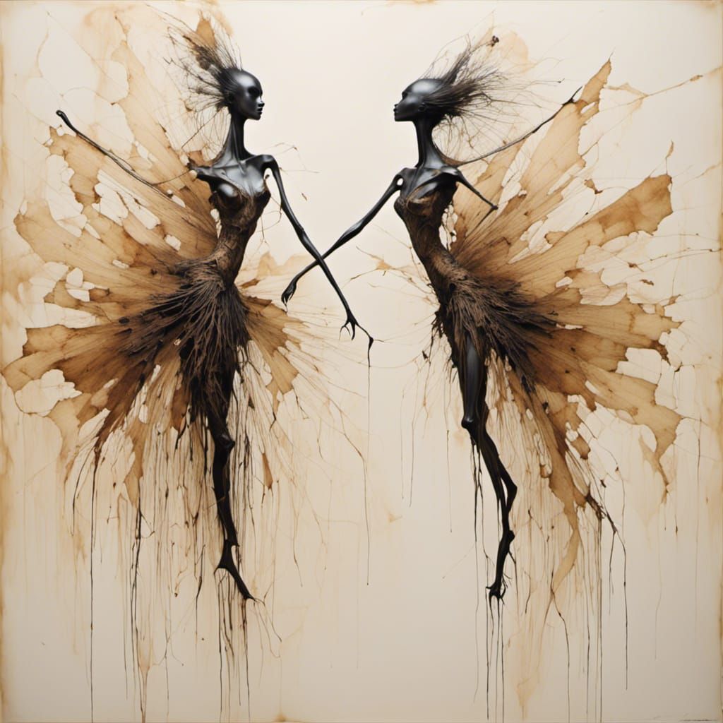 Androgynous Figure Merging Male and Female