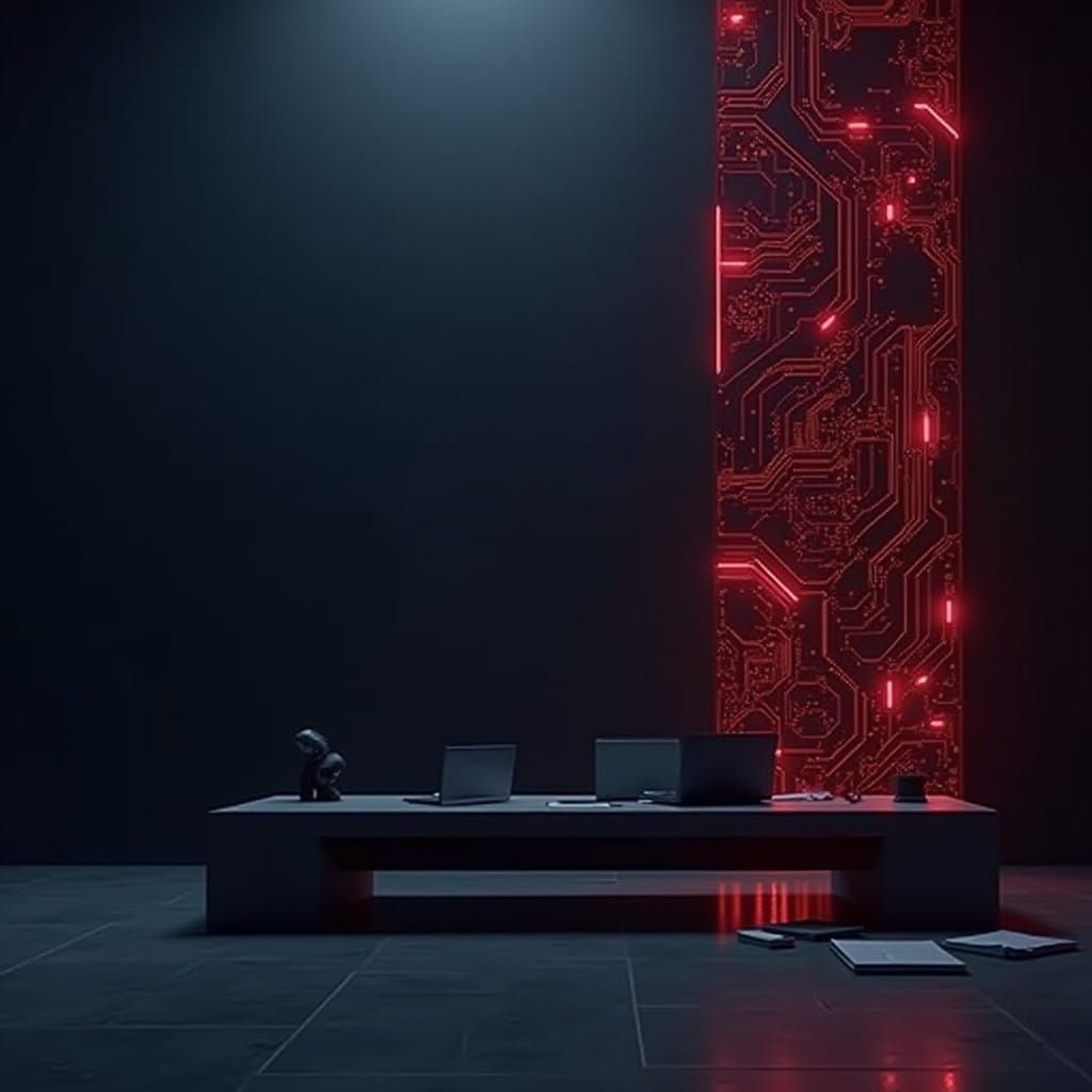 Futuristic Digital Marketing Agency in Dark Gradient Blue an...