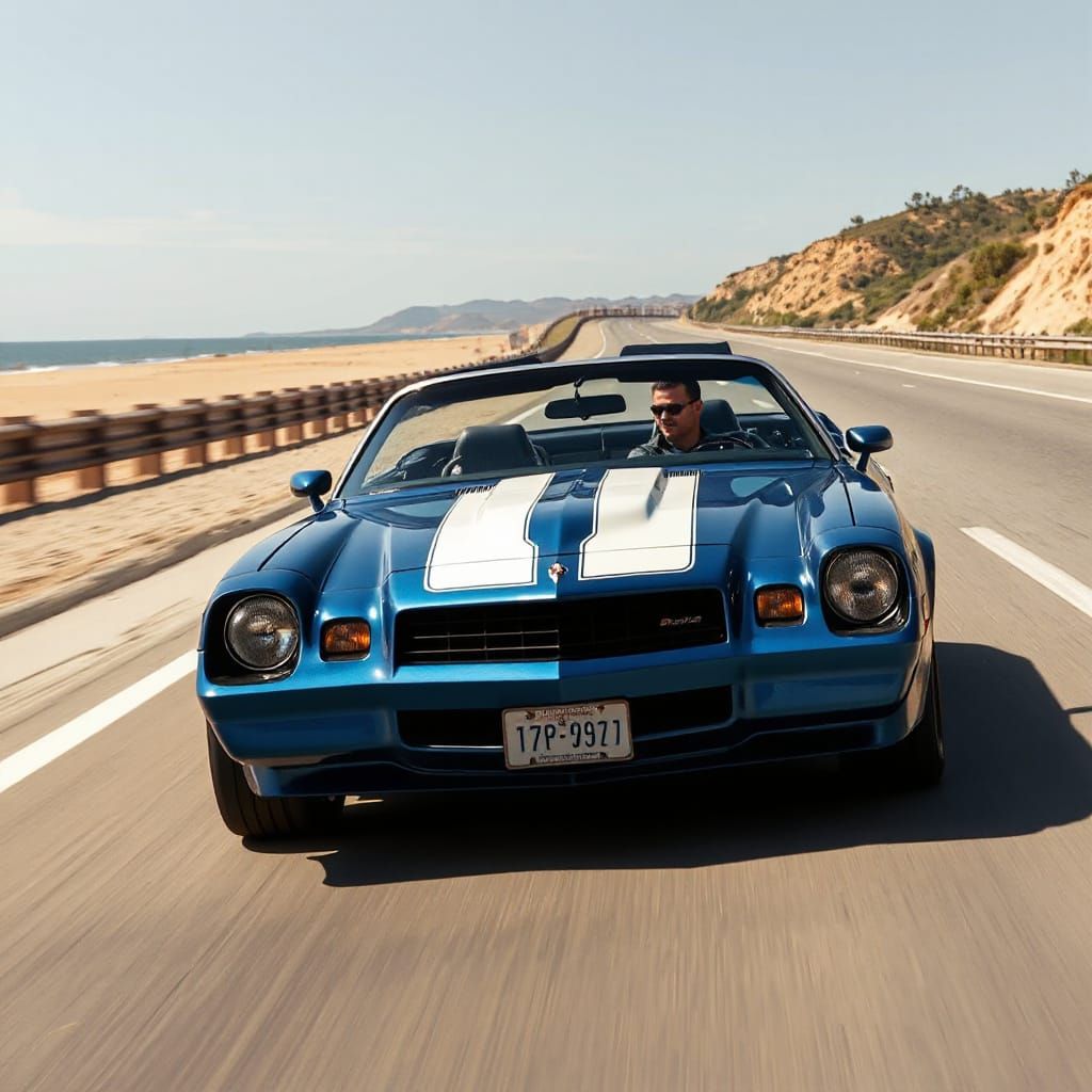 Classic 1979 Camaro Z/28 on Beach Highway