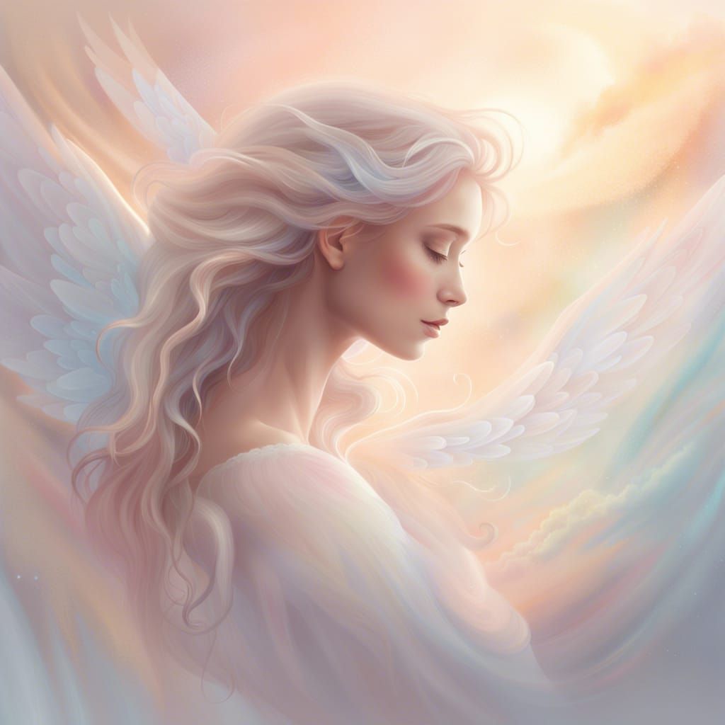 Serene Angel in Dreamy Ethereal Concept Art