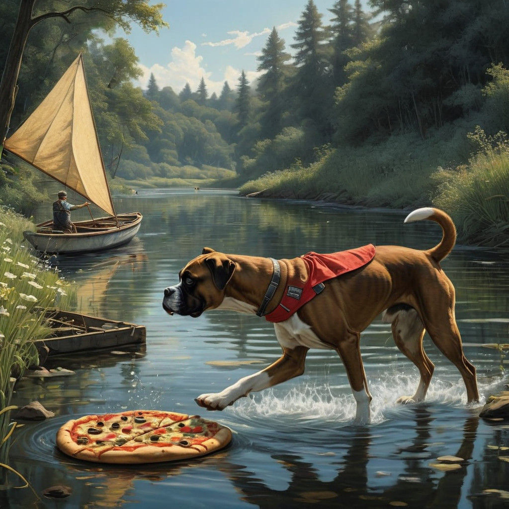 Boxer Dog Delivers Pizza and Catches Bass in Hyperdetailed C...