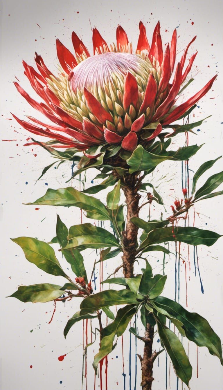 Graffiti Protea: A Fusion of Nature and Street Art