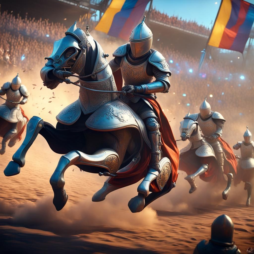 Knights Jousting on Levitating Robotic Steeds: Detailed Matt...