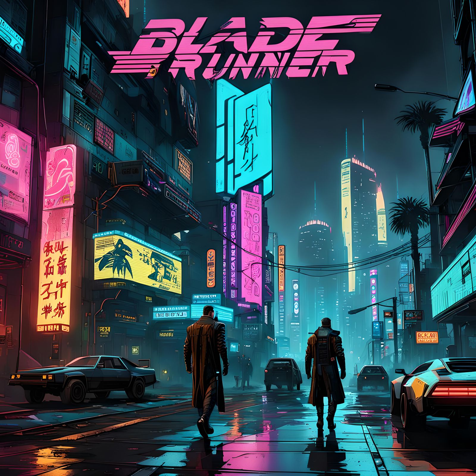 Cyberpunk Cityscape in Blade Runner 2049 Style