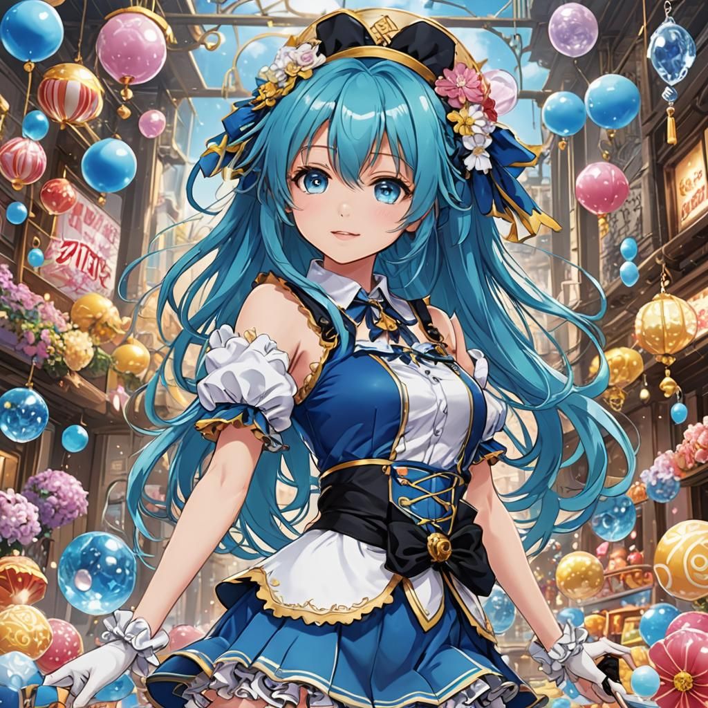 Anime Style Portrait of Azure Candie