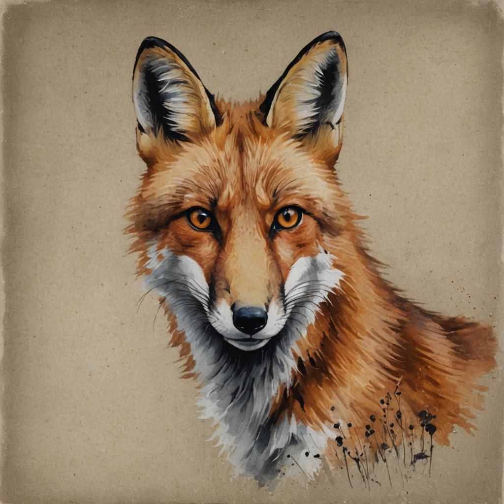 Whimsical Portrait of Alice's Fox
