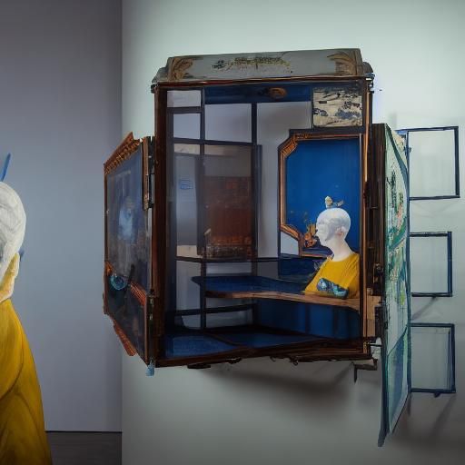 Porcelain Computer Scientist Portrait with Chewing Gum