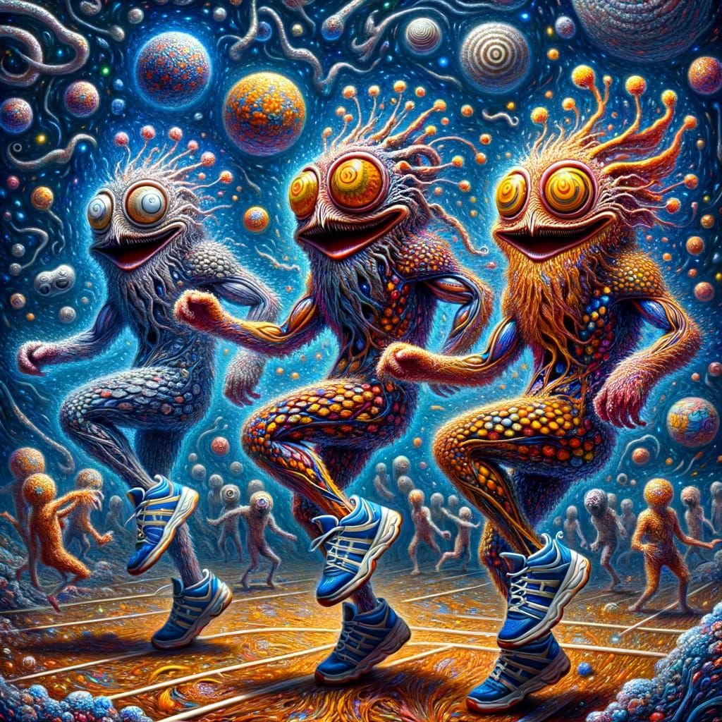 Celestial Creatures Dance in Cosmic Harmony