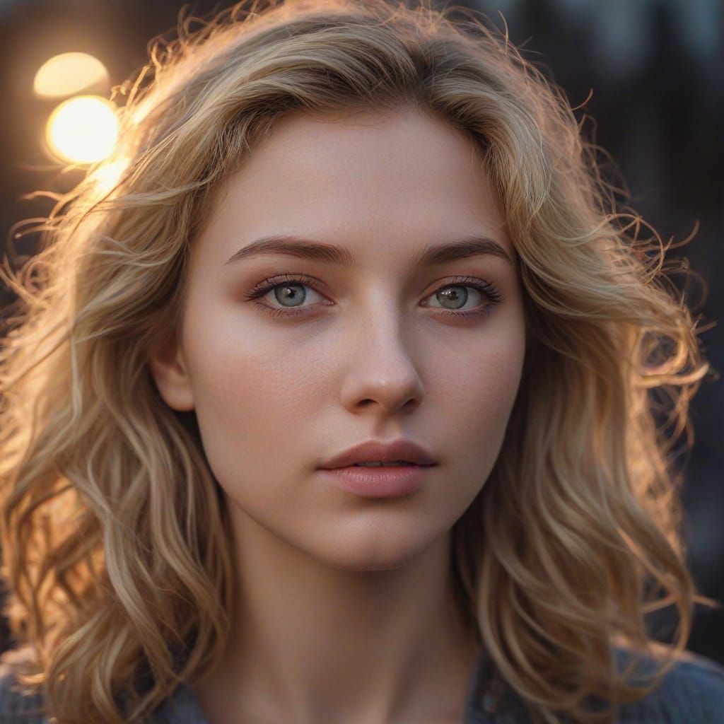 Cinematic Portrait of a Young Woman in Soft Focus