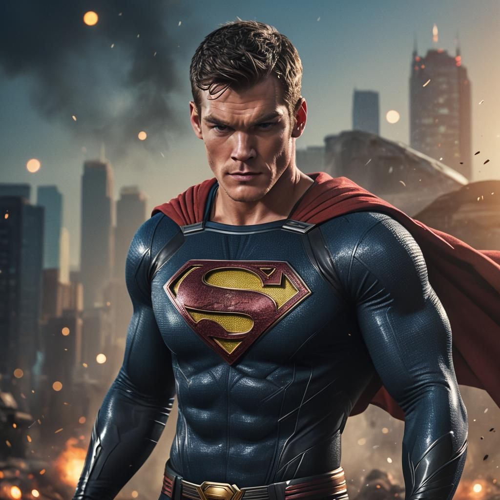 Alan Ritchson as Superman: Photorealistic Depiction