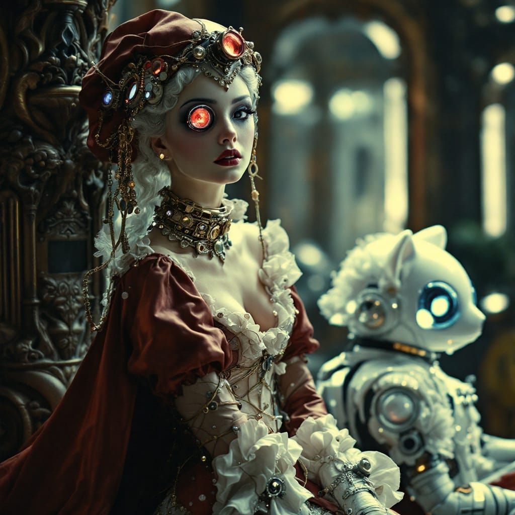 A Galactic Heroine in Opulent Space Opera Attire