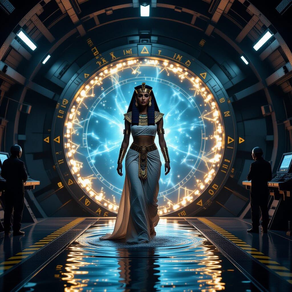 Egyptian Goddess Enters Wormhole in Command Bay