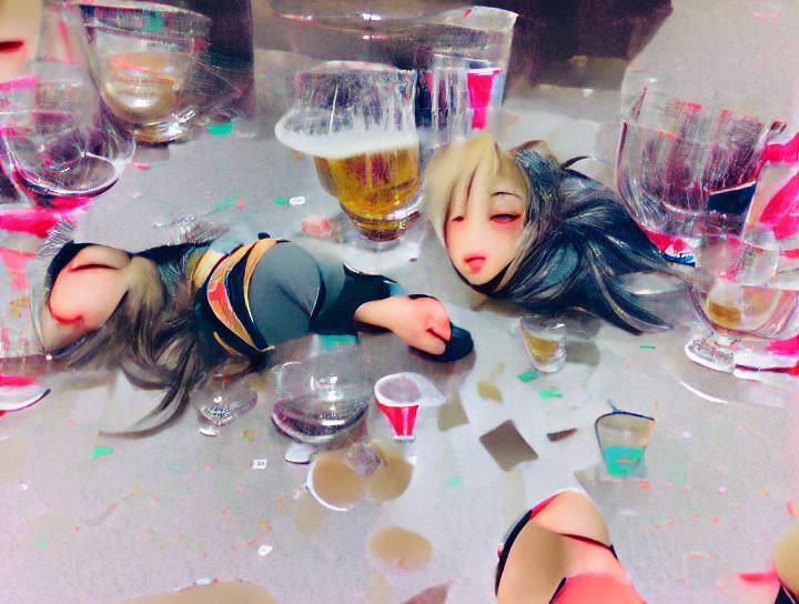 AI Generated Drunk Image