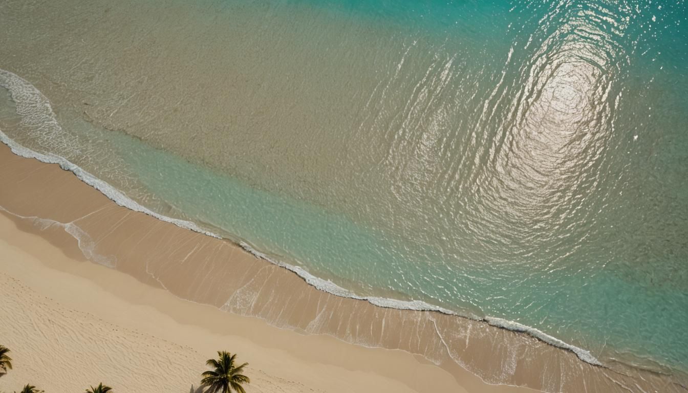 Ultra-Realistic Beach Landscape with Golden Sand