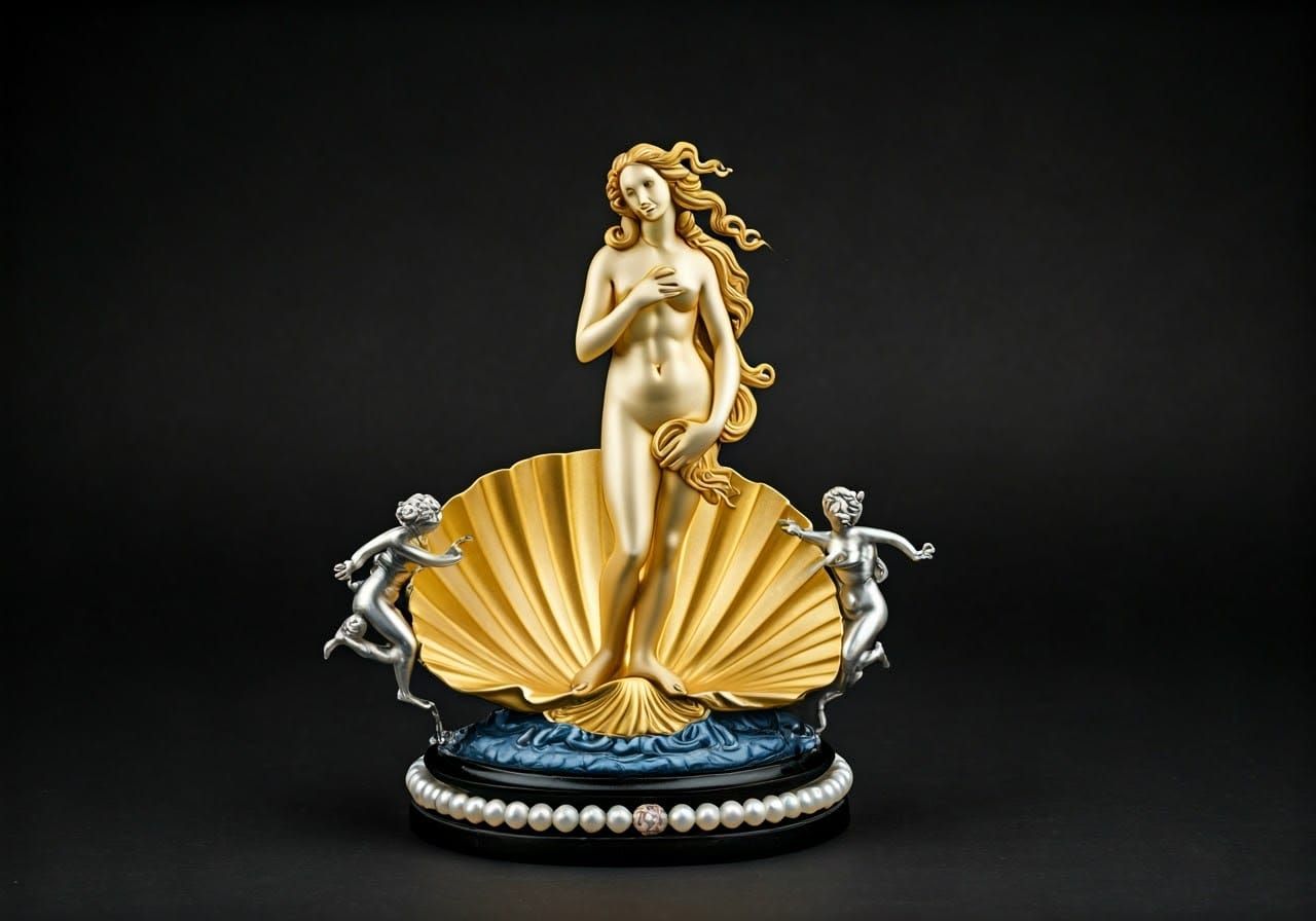 Golden Goddess Emerging from Oceanic Splendor