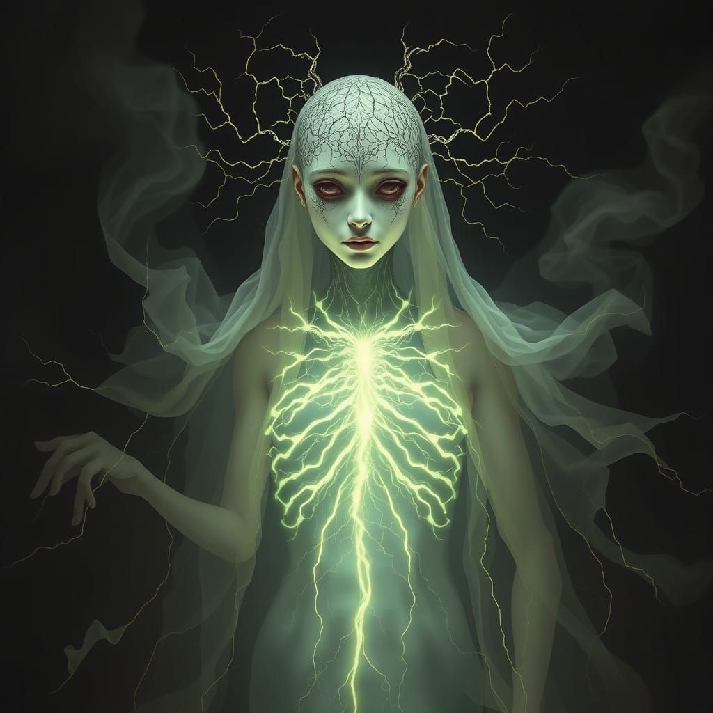 Dreamlike Figure in Ethereal Realms