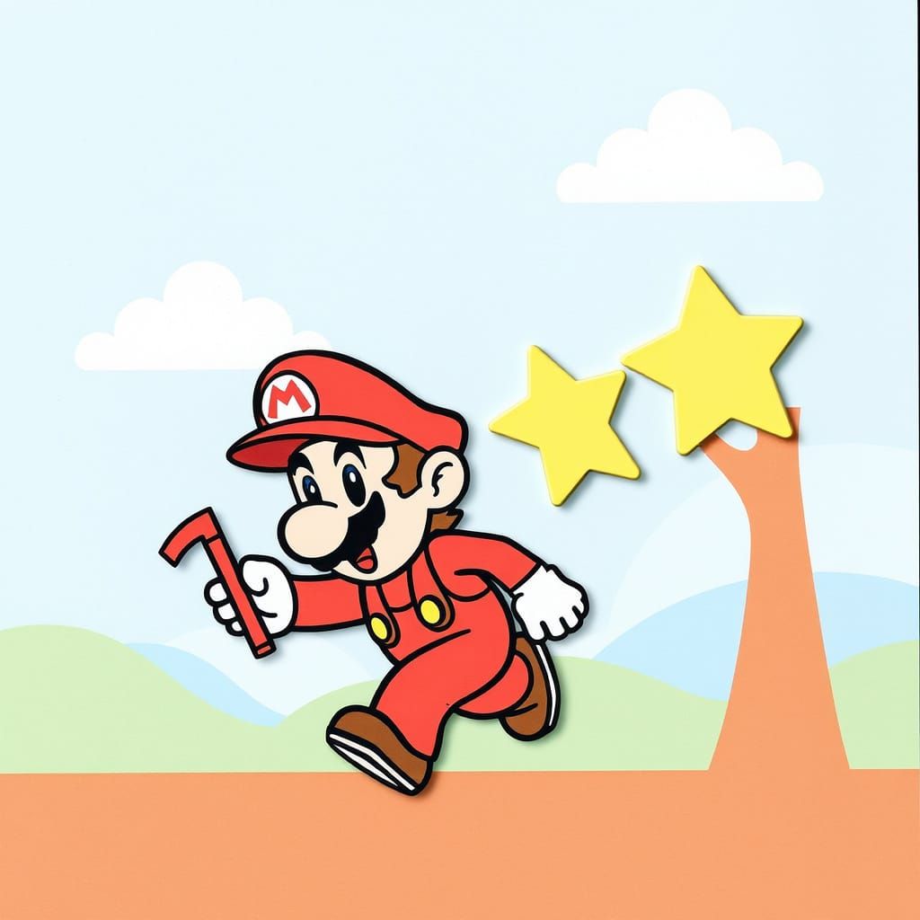 Paper Mario Digital Art