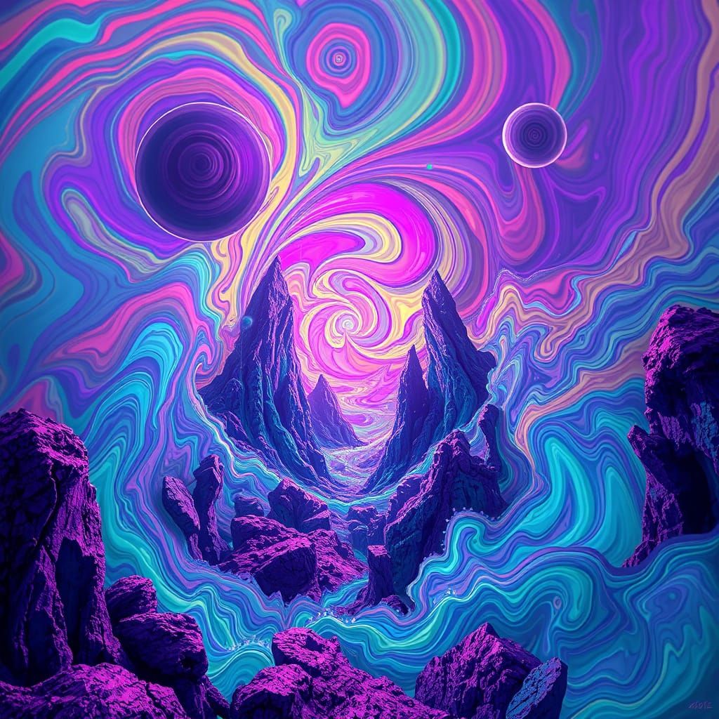 Vibrant Digital Dreamscape