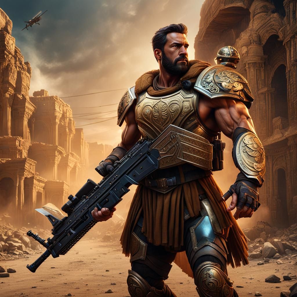 Hercules Patrolling Afghanistan: Detailed Matte Painting