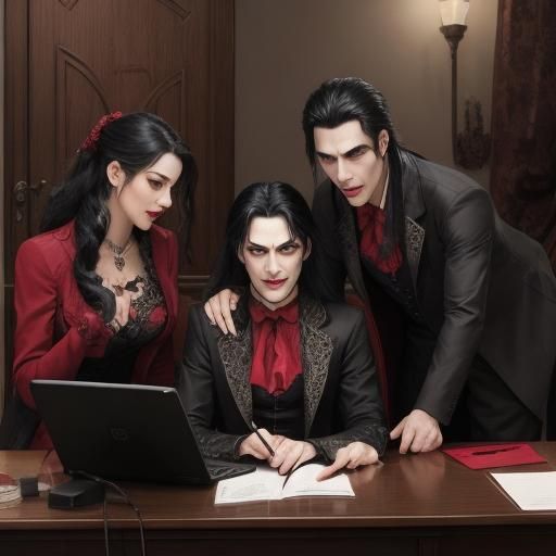 Vampires Seek Mortgage: An AI Generated Scene