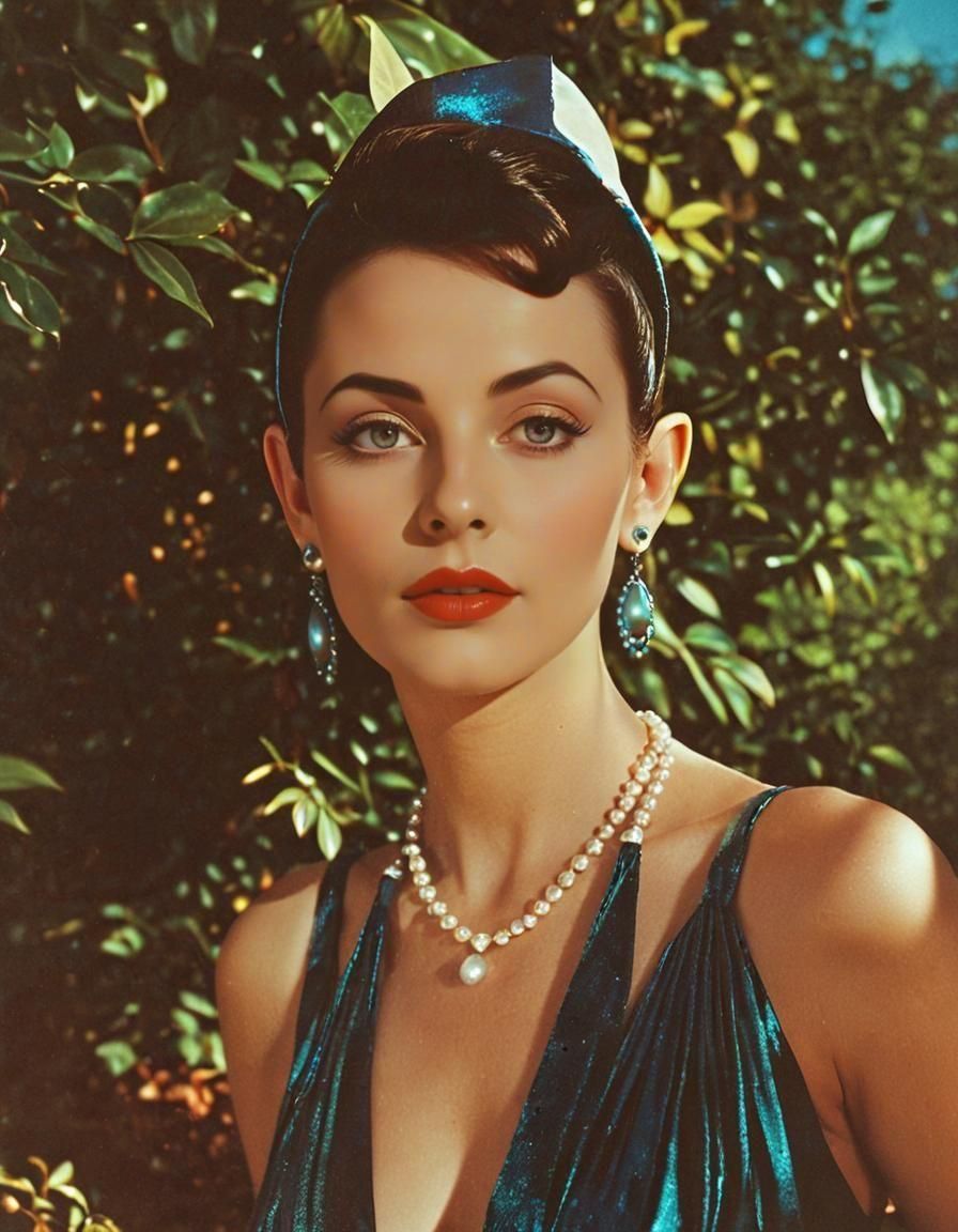 Vintage Elven Goddess in Surrealist Style